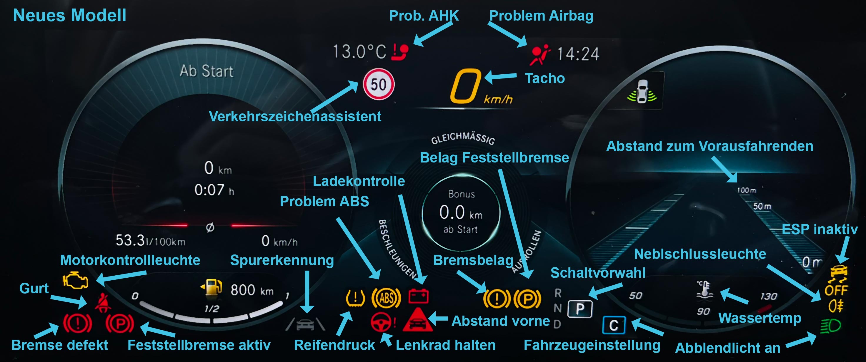 Standlicht einschalten